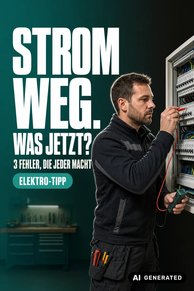 Thumbnail-Beispiel: Elektriker im Hochformat für TikTok, Reels und Story (KI-generiert)